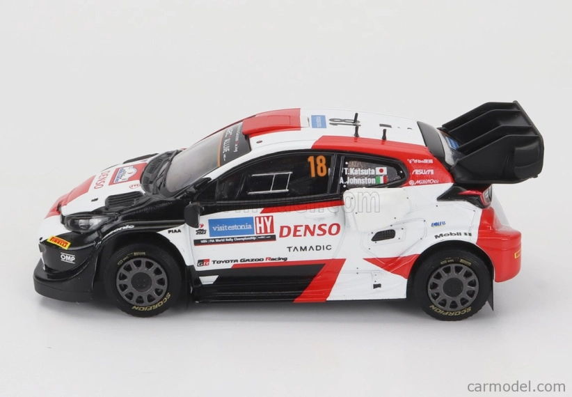 Ixo-models Toyota Yaris Gr Rally1 Team Toyota Gazoo Racing Wrt N 18 7th Rally Estland 2022 Takamoto Katsuta - Aaron Johnston 1:43 Biela červená čierna