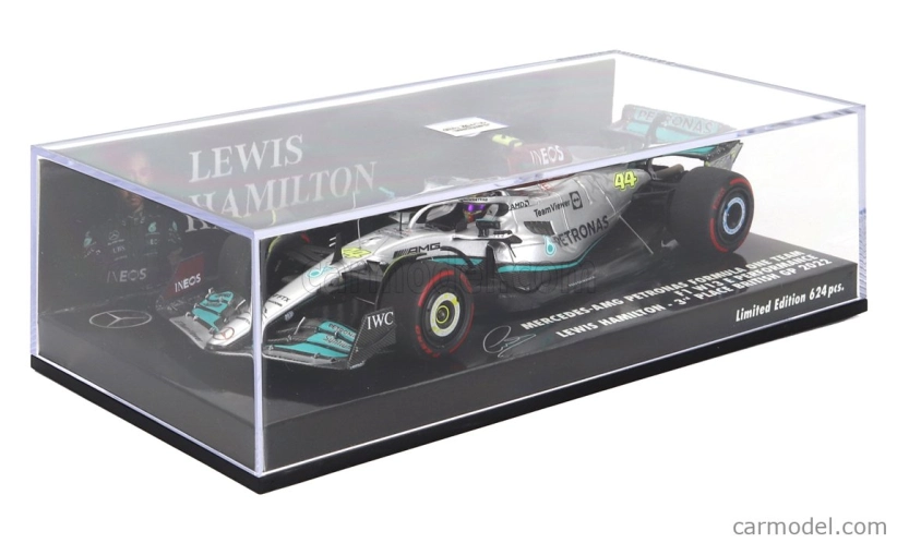Minichamps Mercedes gp F1 W13e Team Mercedes-amg Petronas F1 N 44 3rd Silverstone British Gp 2022 Lewis Hamilton 1:43 Stříbrná Zelená