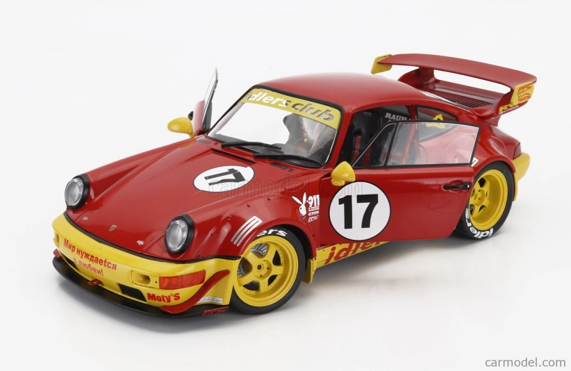 Solido Porsche 911 964 Rwb N 17 Body Kit Maty's Idlers Racing 1994 1:18 Červeno-žltá