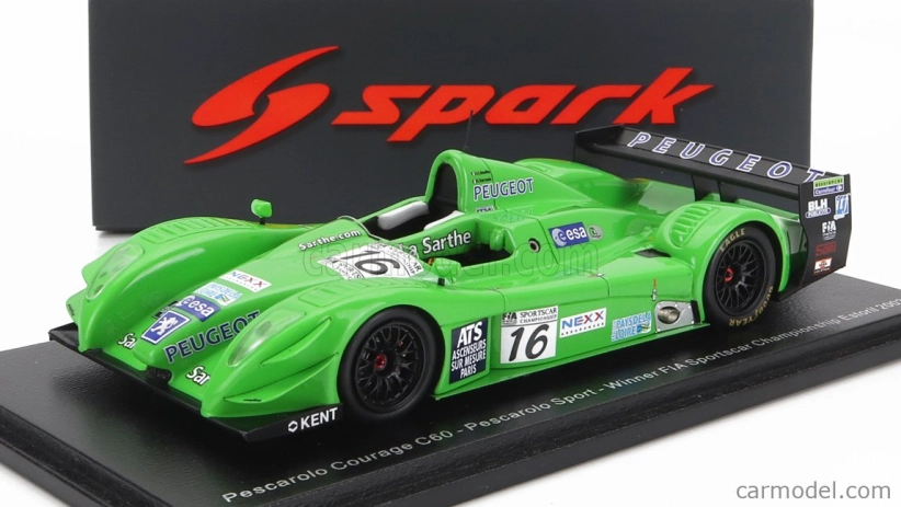 Spark-model Courage C60 Team Pescarolo Sport N 16 Winner Fia Sportscar Estoril 2003 J.c.bouillon - S.sarrazin 1:43 Zelená
