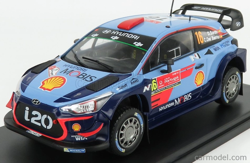 Edicola Hyundai I20 Wrc N 16 Rally Portugal 2018 D.sordo - C.del Barrio 1:24 2 Tones Blue Red