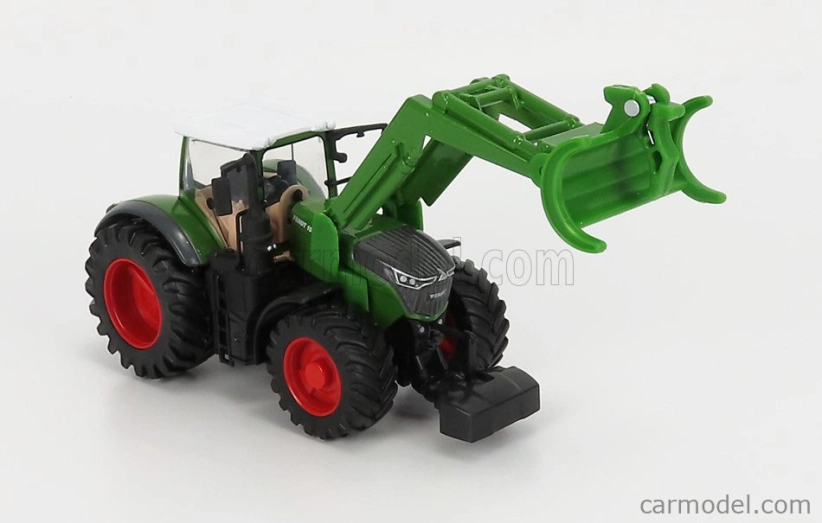 Bburago Fendt Vario 1050 Tractor With Front Logging Grab 2016 1:50 zelená sivá červená