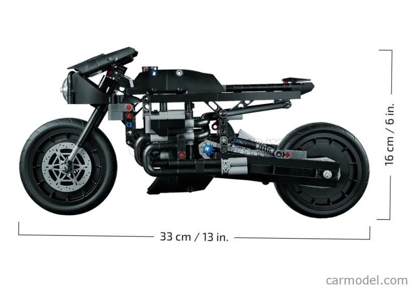 Lego Batman Lego Technic - Batman Batcycle - Motorka - The Batman Movie - 641 dielikov čierna