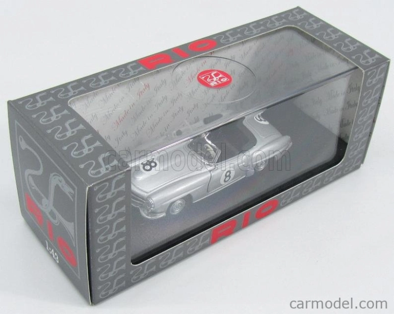 Rio-models Mercedes benz 190sl Spider N 8 Winner Macau Gp 1956 D.steane 1:43 Strieborný