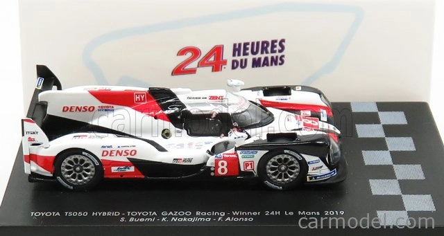 Spark-model Toyota Ts050 Hybrid Team Toyota Gazoo Racing N 8 Winner 24h Le Mans 2019 S.buemi - K.nakajima - F.alonso 1:87 Biela červená čierna