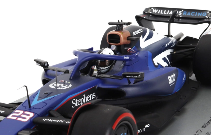 Spark-model Williams F1  Fw45 Team Williams Racing N 23 (800th Gp) British Gp 2023 Alexander Albon 1:18 Blue