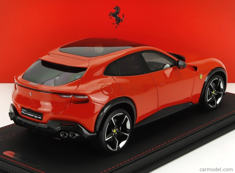 Bbr-models Ferrari Purosangue Suv Panoramic Roof 2022 - Con Vetrina - With Showcase 1:18 Rosso Dino - Světle Červená