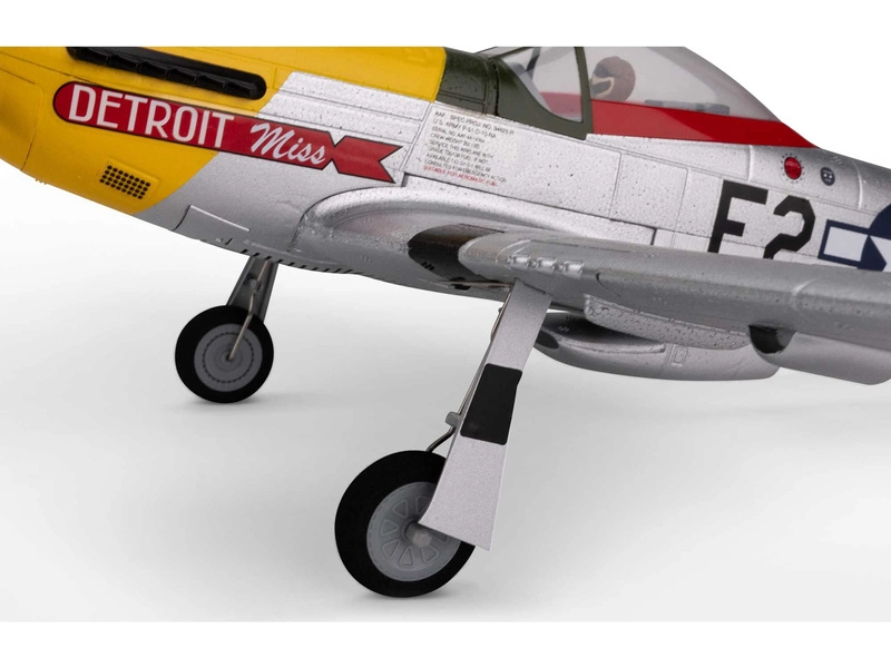 RC letadlo E-flite P-51D Mustang 0.49m Detroit Miss SAFE Select BNF Basic