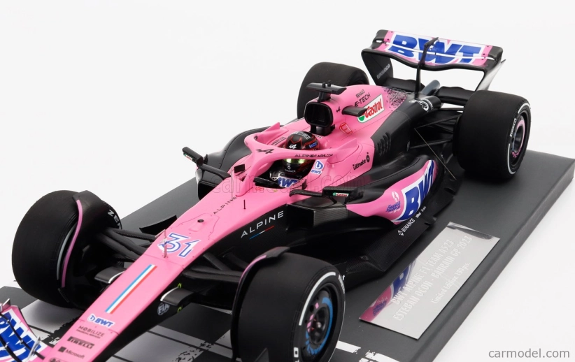 Minichamps Alpine F1 A523 Team Bwt Alpine N 31 Season 2023 Esteban Ocon 1:18 Modrá Růžová