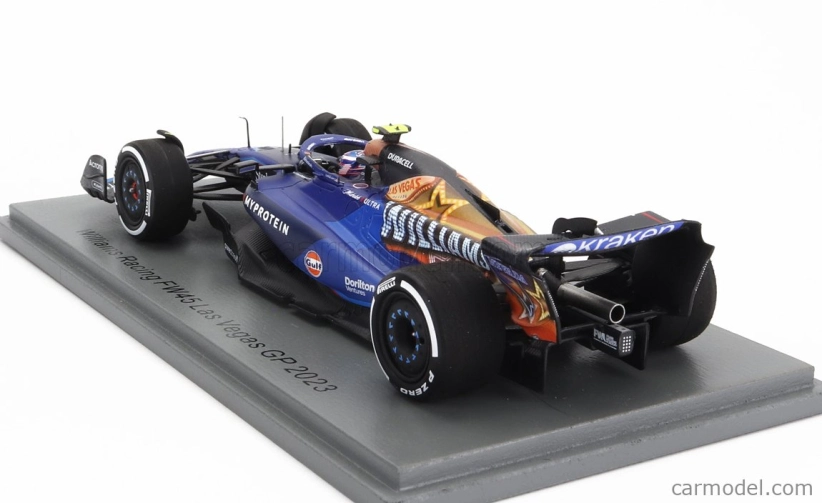 Spark-model Williams F1  Fw45 Team Williams Racing Gulf N 2 Las Vegas Usa Gp 2023 Logan Sargeant 1:43 Modrá Černá Zlatá