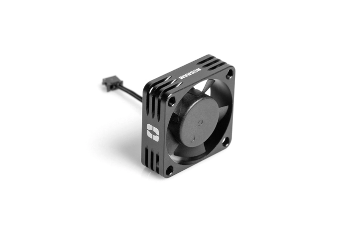 NOSRAM Hliníkový HighRev. ventilátor pre regulátory 30x30x10mm - 1S/2S - ESC konektor