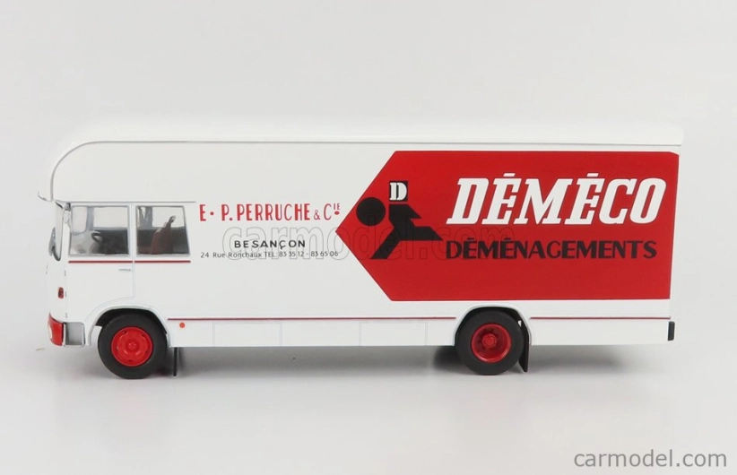 Edicola Berliet Gbk75 Truck Demeco 1967 1:43 Bielo-červená