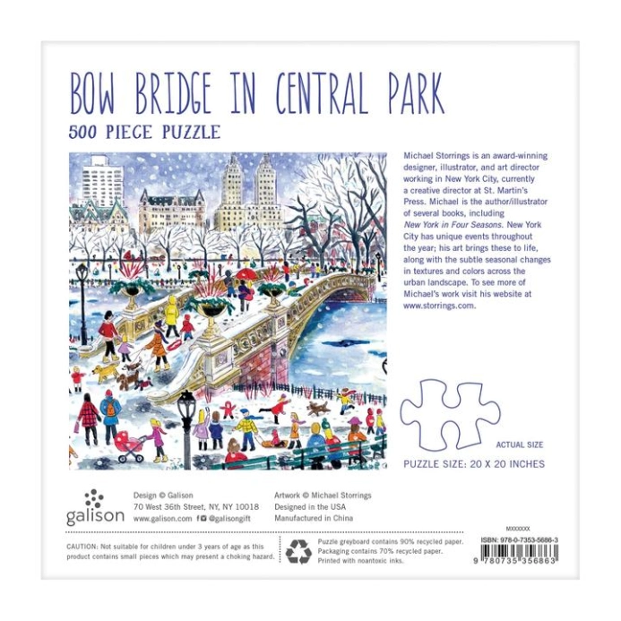 Galison Puzzle Most v Central parku 500 dílků - poškozený obal