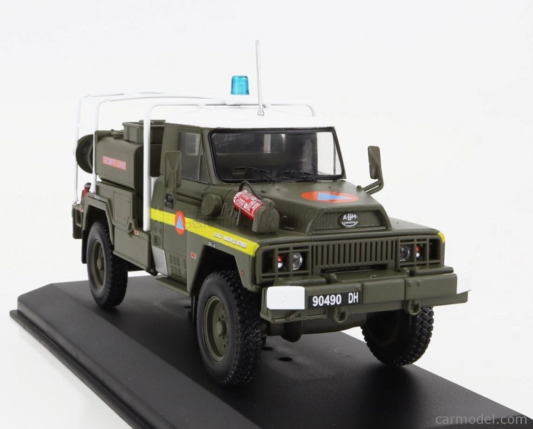 Odeon Acmat Tpk 4-35-c Tanker Truck Ccfm Securite Civile 1985 1:43 Vojenská Zelená
