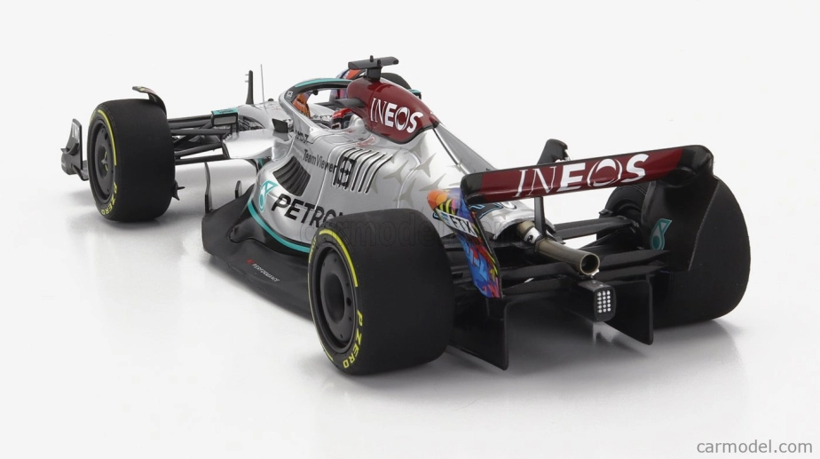 Minichamps Mercedes gp F1 W13e Mercedes-amg Petronas F1 N 63 1:18, stříbrná