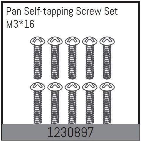 1230897 - M3*16 Pan self-tapping Screw Set (10)