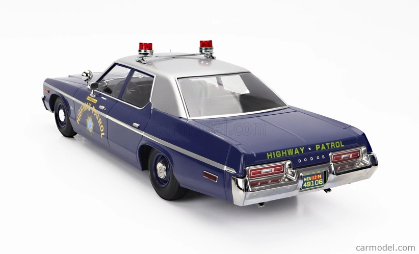 Dodge Monaco Nevada Highway Patrol 1974 v mierke 1:18 modrá biela