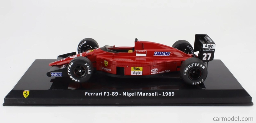 Edicola Ferrari F1-89 N 27 Sezóna 1989 Nigel Mansell - Con Vetrina - S vitrínou 1:24 červená čierna