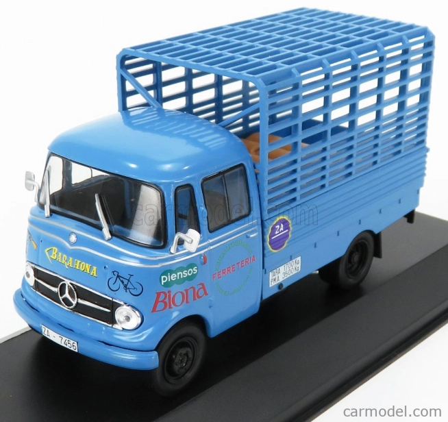 Edicola Mercedes benz L319d Truck Piensos Biona 1963 1:43 Light Blue