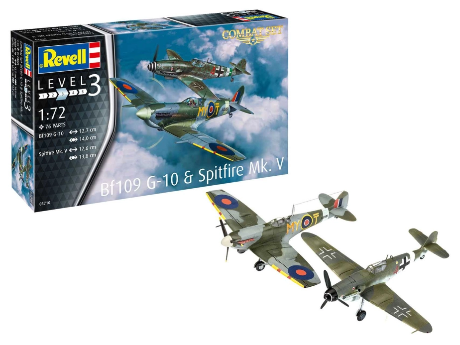 Revell Messerschmitt Bf109G-10, Spitfire Mk.V (1:72) (set)