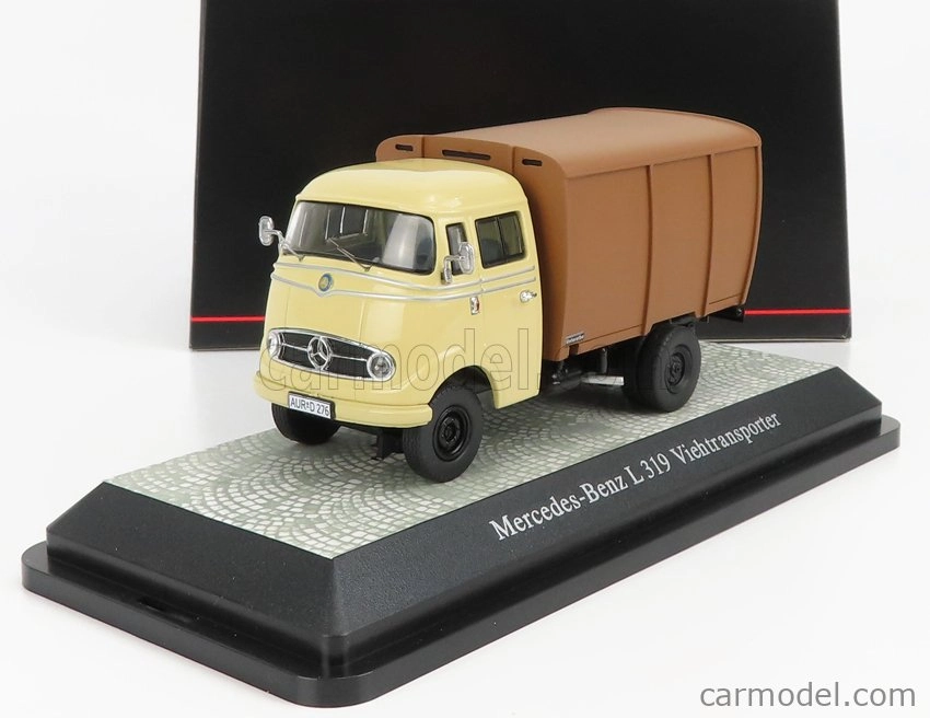 Premium classixxs Mercedes benz L319 Truck Trasporto Bestiame 1955 - Livestock Transporter 1:43 Béžově Hnědá