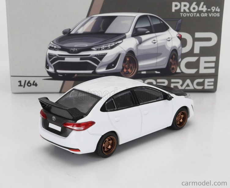 Pop-race-limited Toyota Vios Gr 2022 1:64 Bílá Černá