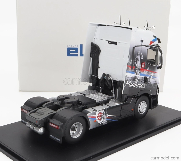 Eligor Renault T-line Vysoký ťahač Mulhouse 2-assi 2021 1:43 čierna biela