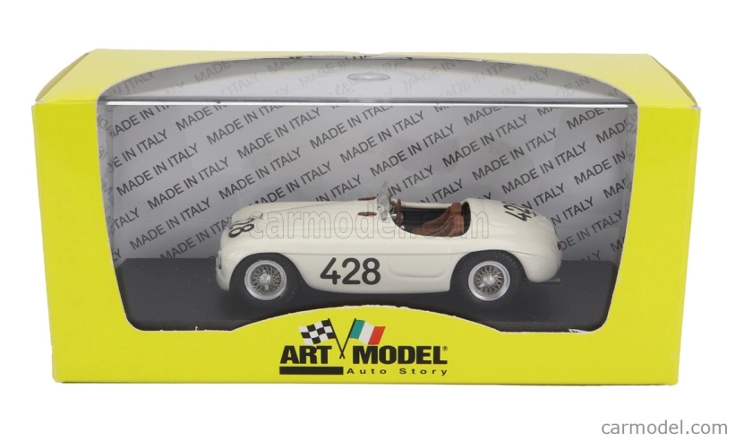 Art-model Ferrari 166mm Spider N 428 Targa Florio 1950 L.musso - A.gaboardi 1:43 White