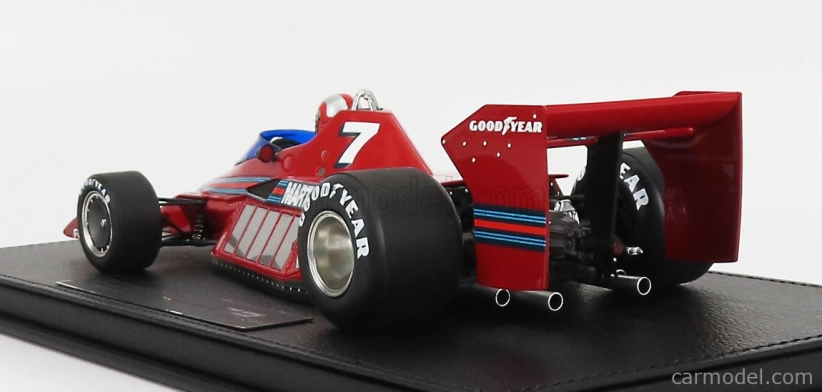 Gp-repliky Brabham F1 Bt46 Alfa Romeo Prototype Martini Racing N 7 Testovacia verzia (s figúrkou pilota) 1977 John Watson - Con Vetrina - S vitrínou 1:18 Červená