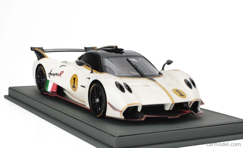 Bbr-models Pagani Huayra R N 1 Racing 2021 - Con Vetrina - With Showcase 1:18 Bianco Benny - Bílá Černá
