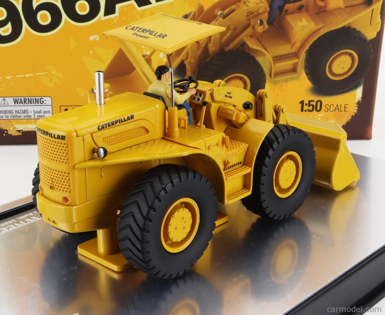 Dm-models Caterpillar Cat966a Ruspa Gommata - Scraper Tractor Wheel Loader 1:50 Žlutá Černá