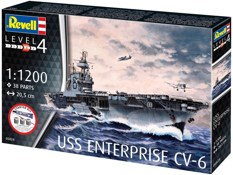 Revell USS Enterprise CV-6 (1:1200) (štartovacia súprava)