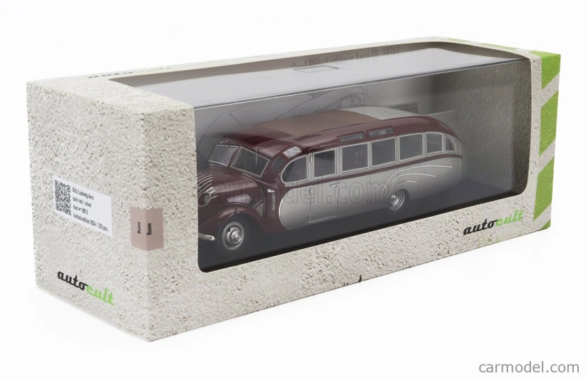 Autocult Opel Blitz Ludewig Aero Bus Autobus Germany 1934 1:43 Červená Stříbrná
