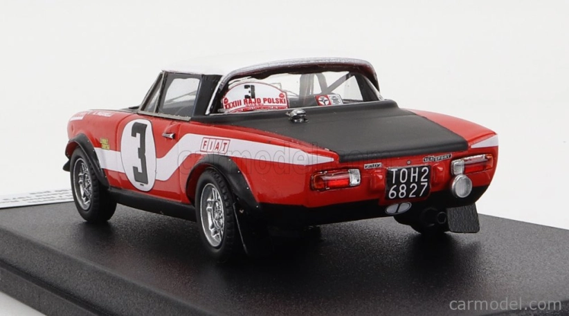 Trofeu Fiat 124 Abarth (night Version) N 3 Rally Of Poland 1973 A.paganelli - N.russo 1:43 Červená Černá Bílá