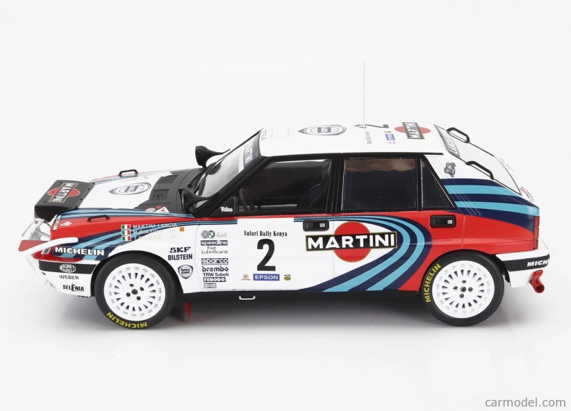 Ixo-models Lancia Delta Integrale 16v Martini (night Version) N 2 Rally Safari 1990 Miki Biasion - Tiziano Siviero 1:18 Bílá Modrá Červená