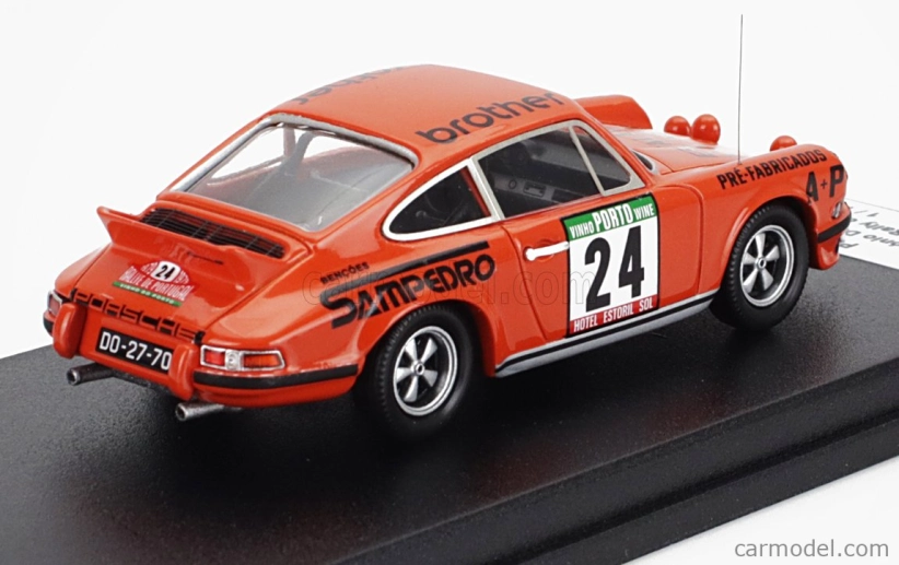 Trofeu Porsche 911 Carera Rs Coupe (night Version) N 24 Rally Portugal 1979 Antonio Diegues - Henrique Alegria 1:43 Orange
