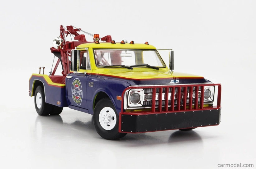 Greenlight Chevrolet C-30 Truck 1969 Odtahový vůz 1:18, modrožlutá