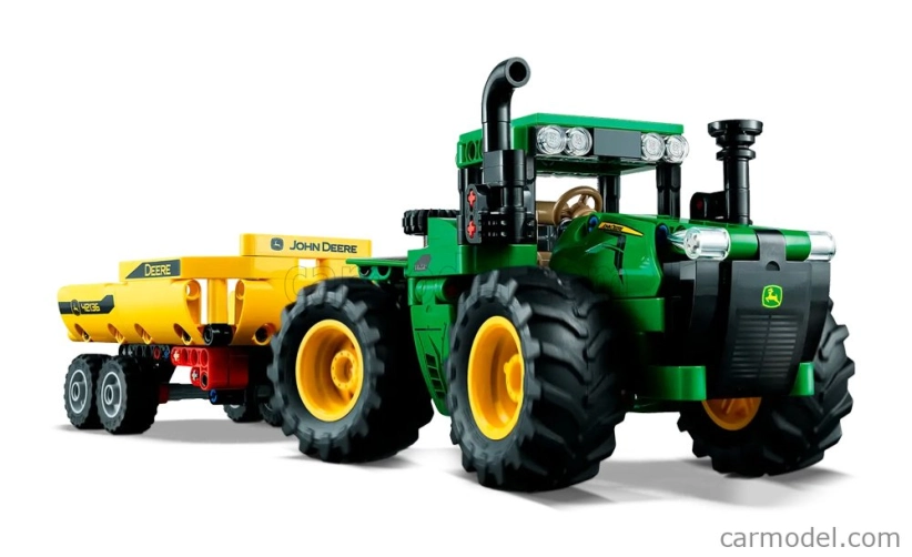 Lego John deere Lego Technic - 9620r 4wd Traktor s prívesom 2018 - 390 Pezzi - 390 dielikov zeleno žltá