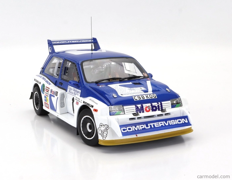 Sun-star Austin Mg Metro 6r4 N 1 Winner Rally Manx International 1986 T.pond - R.arthur 1:18 Blue White