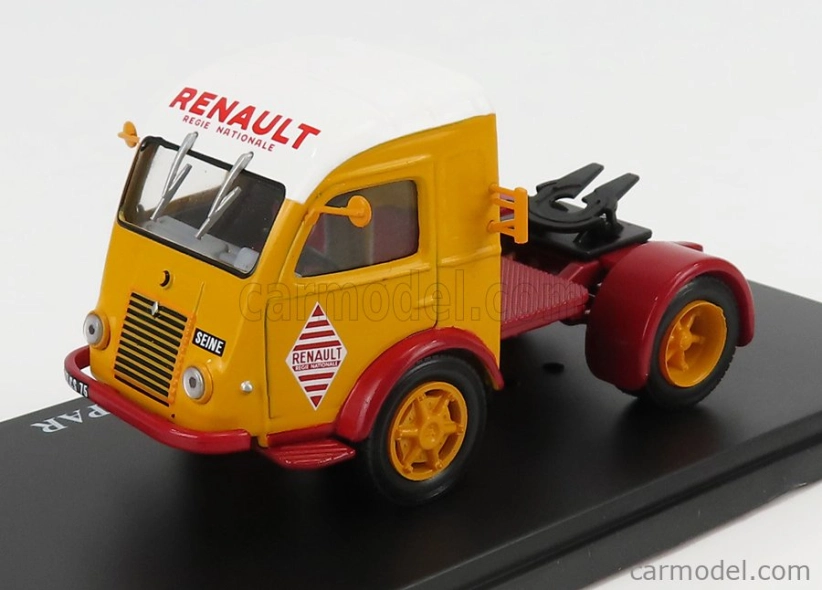 Edicola Renault 2.5t. Ťahač 2-assi Renault Regie Nationale1955 1:43 žltá červená biela
