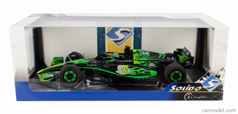 Solido Sauber F1 C44 Team Stake Kick N 77 Las Vegas Usa Gp 2024 Valtteri Bottas 1:18 Green Black