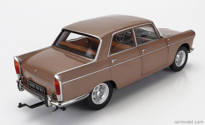 Norev Peugeot 404 With Caravan Roulotte Henon 1965 1:18 Brown Met