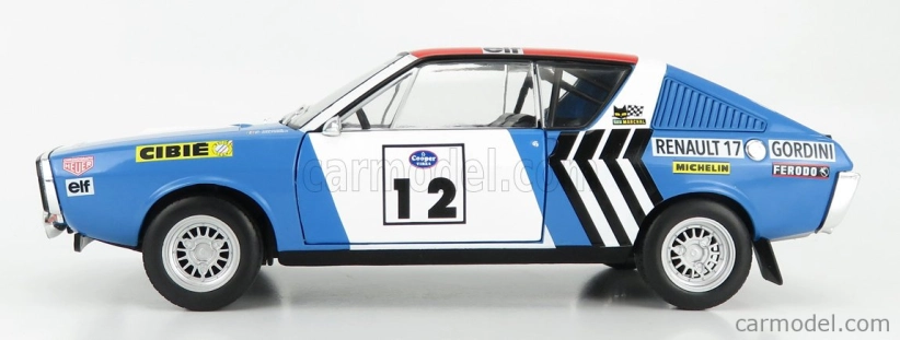 Solido Renault R17 Gordini N 12 Winner Rally Press On Regardless 1974 J.l.therier - C.delferrier 1:18 Modrá Bílá Červená
