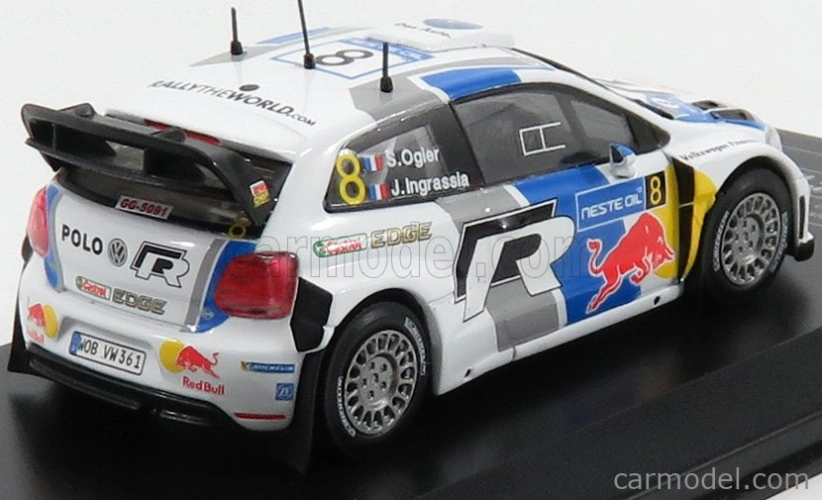 Ixo-models Volkswagen Polo R Wrc Team Volkswagen Motorsport N 8 Rally Finland 2013 S.ogier - J.ingrassia 1:43 Biela Modrá Šedá