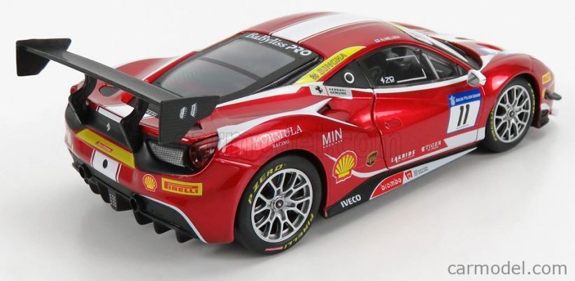 Bburago Ferrari 488 Challenge N 11 Racing 2017 1:24 Red Met