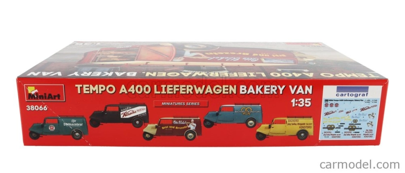 Miniart Tempo A400 Lieferwagen 3-kolesový pekárenský nákladný automobil 1962 1:35 /