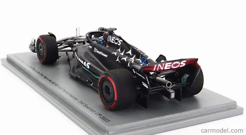 Spark-model Mercedes gp F1 W14 Team Mercedes-amg Petronas Formula One N 63 3rd Spain Gp 2023 George Russell 1:43 Matt Black