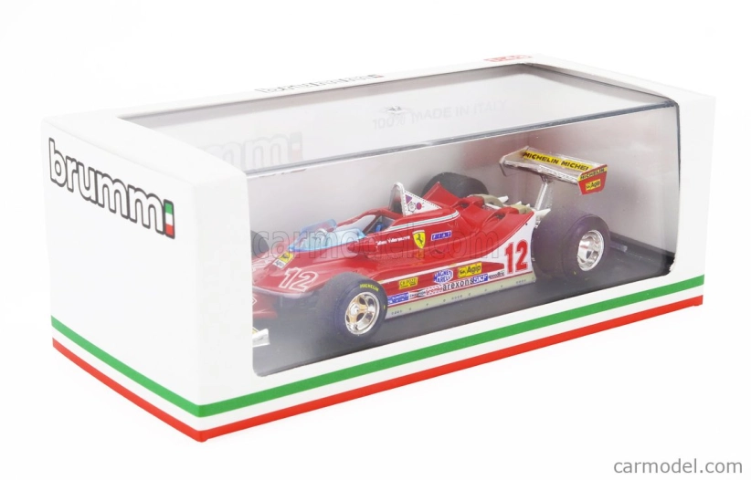 Brumm Ferrari F1 312t4 N 12 2nd Gp French Gp 1979 Gilles Villeneuve 1:43 Red