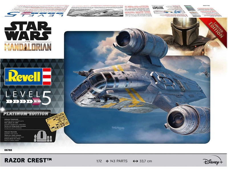Revell SW – The Mandalorian: Razor Crest Platinum Edition (1:72) (darčeková súprava)