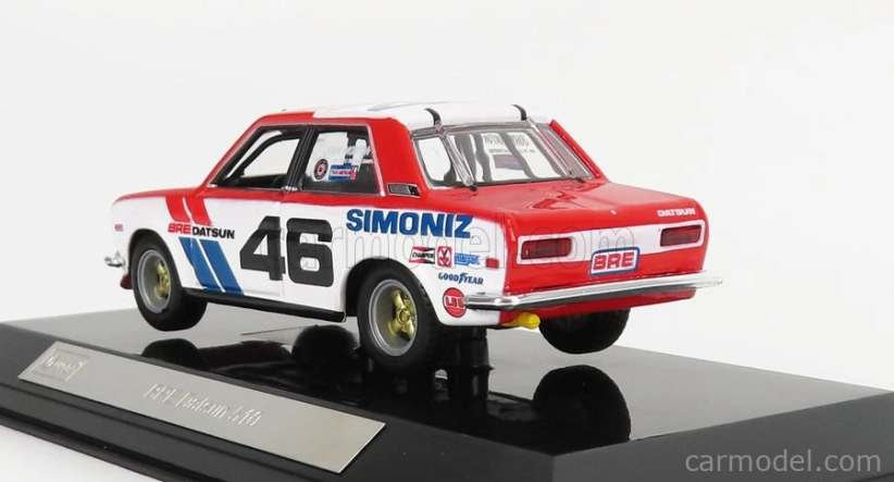 Bburago Datsun 510 Bre N 46 Racing 1972 1:43 Bílá Modrá Červená